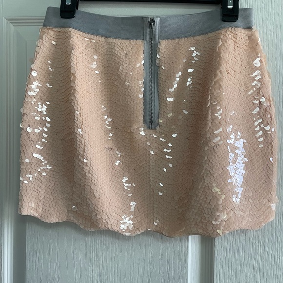 BCBG maxazria peach/pink sequin michaela skirt - Picture 4 of 5